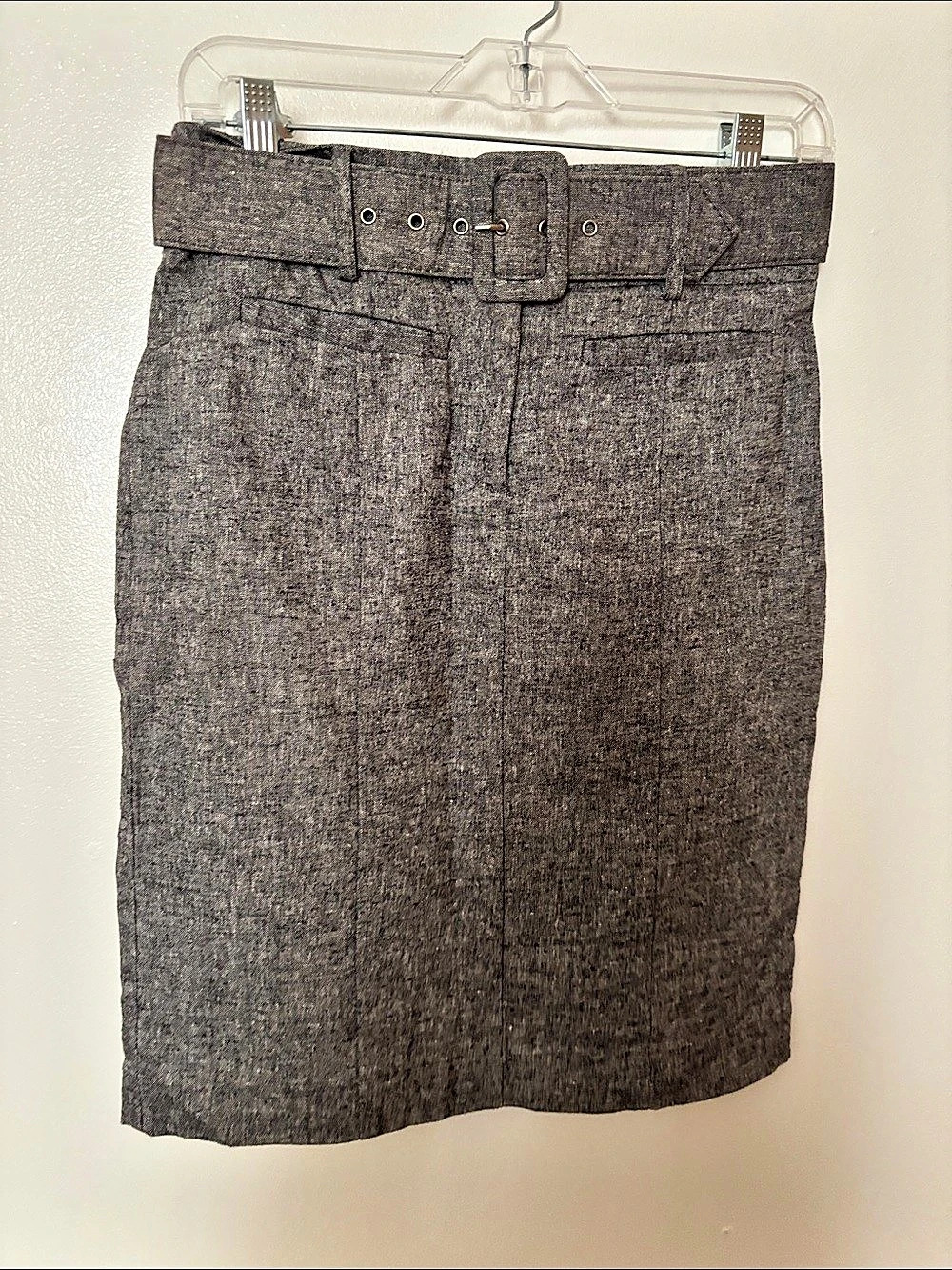 Twenty One Pencil Skirt Belted Gray Small Like New